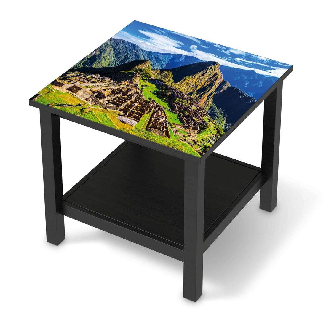 Möbel Klebefolie Machu Picchu - IKEA Hemnes Beistelltisch 55x55 cm - schwarz
