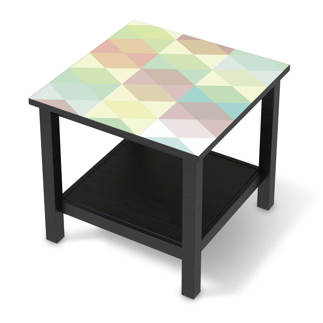 Möbel Klebefolie Melitta Pastell Geometrie - IKEA Hemnes Beistelltisch 55x55 cm - schwarz