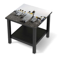 Möbel Klebefolie Penguin Family - IKEA Hemnes Beistelltisch 55x55 cm - schwarz