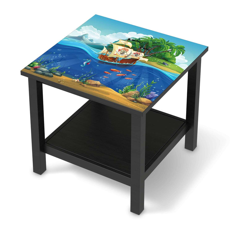 Möbel Klebefolie Pirates - IKEA Hemnes Beistelltisch 55x55 cm - schwarz