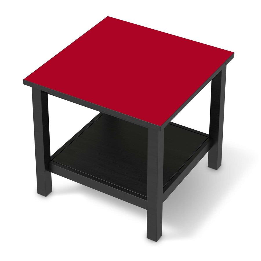 Möbel Klebefolie Rot Dark - IKEA Hemnes Beistelltisch 55x55 cm - schwarz