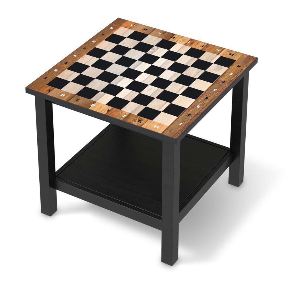 Möbel Klebefolie Spieltisch Schach - IKEA Hemnes Beistelltisch 55x55 cm - schwarz