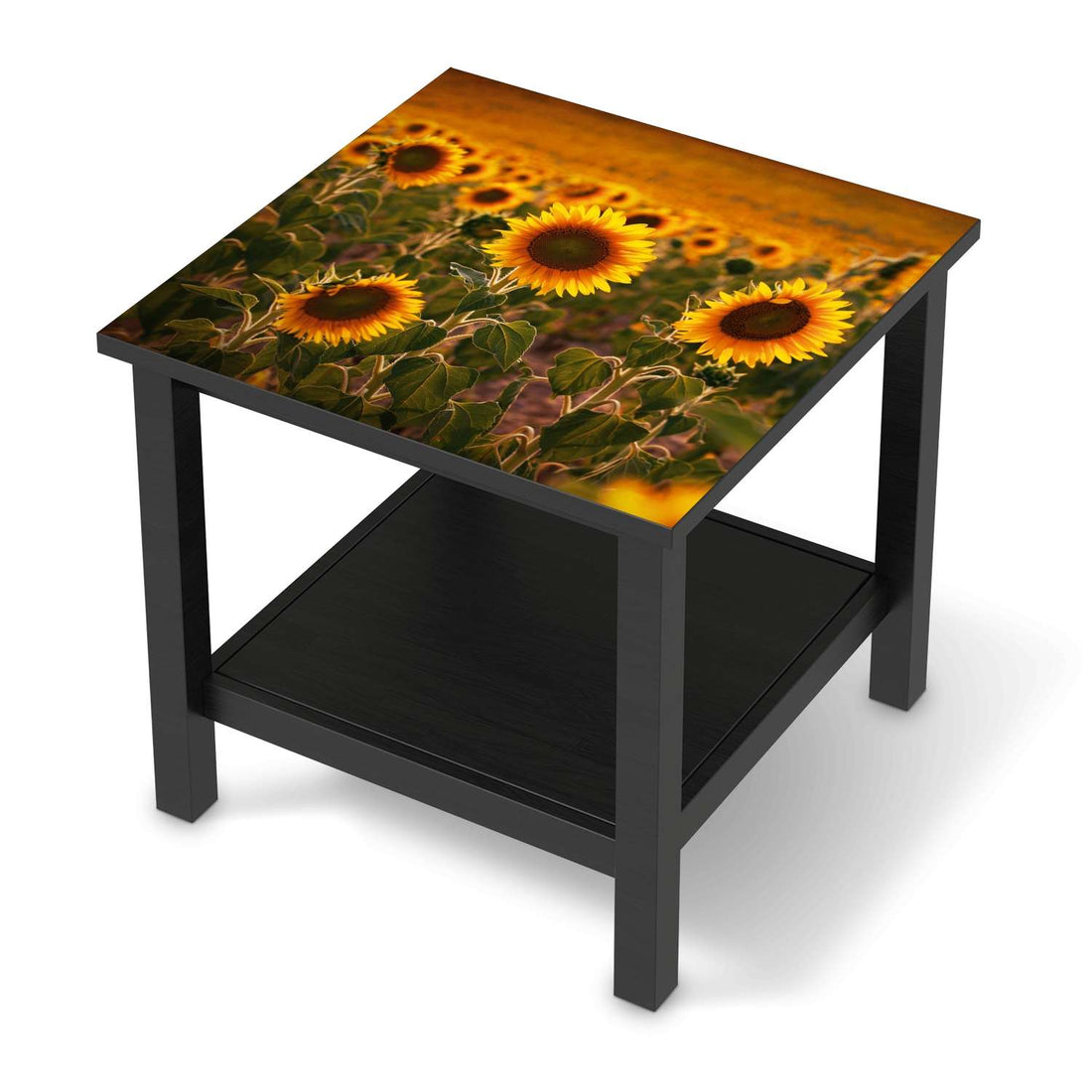 Möbel Klebefolie Sunflowers - IKEA Hemnes Beistelltisch 55x55 cm - schwarz