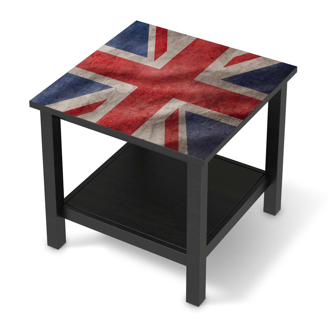 Möbel Klebefolie Union Jack - IKEA Hemnes Beistelltisch 55x55 cm - schwarz