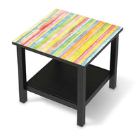 Möbel Klebefolie Watercolor Stripes - IKEA Hemnes Beistelltisch 55x55 cm - schwarz