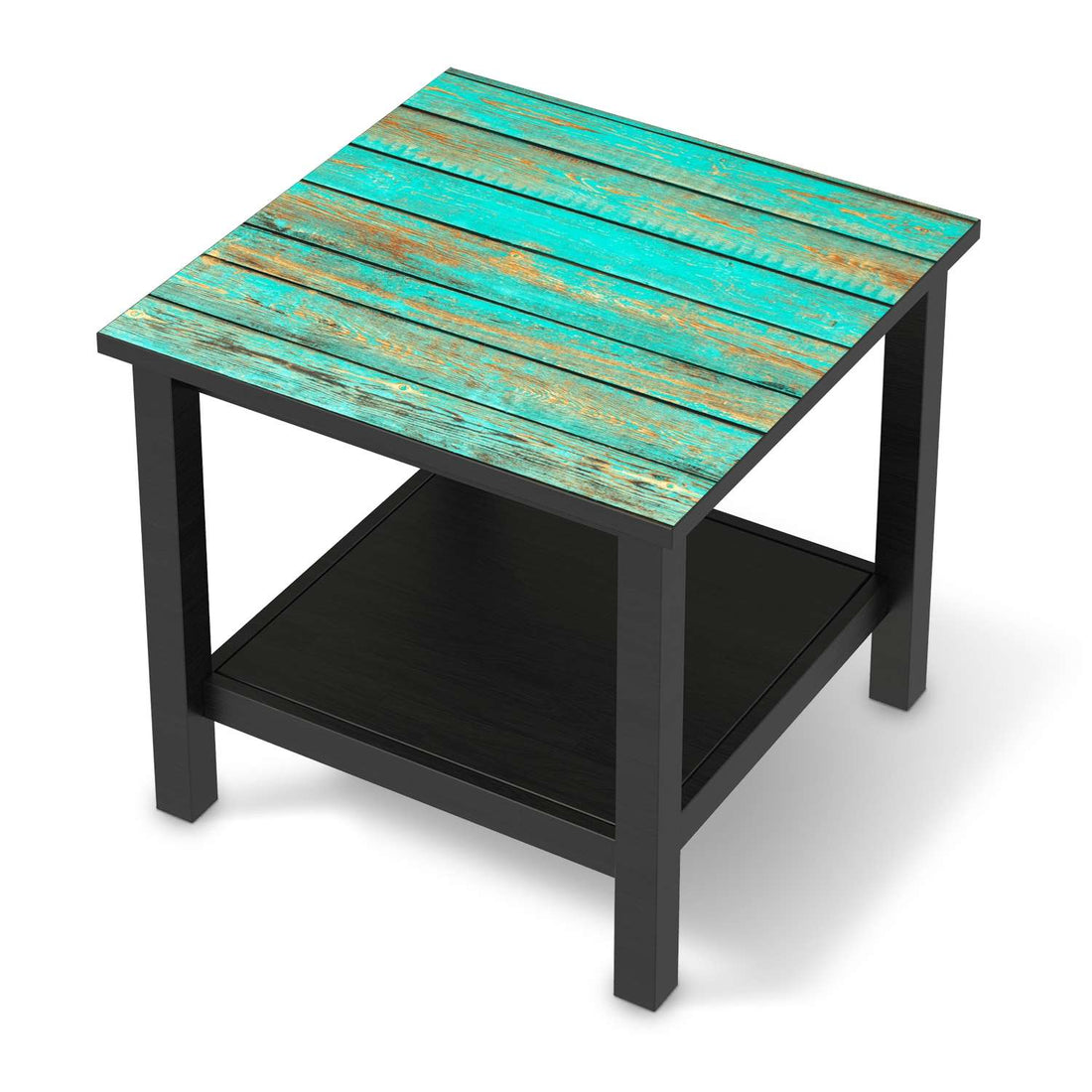 Möbel Klebefolie Wooden Aqua - IKEA Hemnes Beistelltisch 55x55 cm - schwarz
