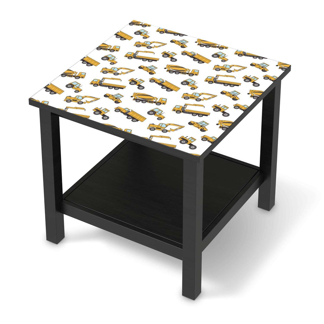 Möbel Klebefolie Working Cars - IKEA Hemnes Beistelltisch 55x55 cm - schwarz