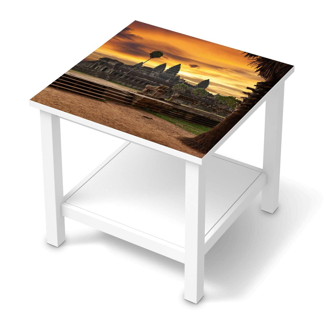 Möbel Klebefolie Angkor Wat - IKEA Hemnes Beistelltisch 55x55 cm  - weiss