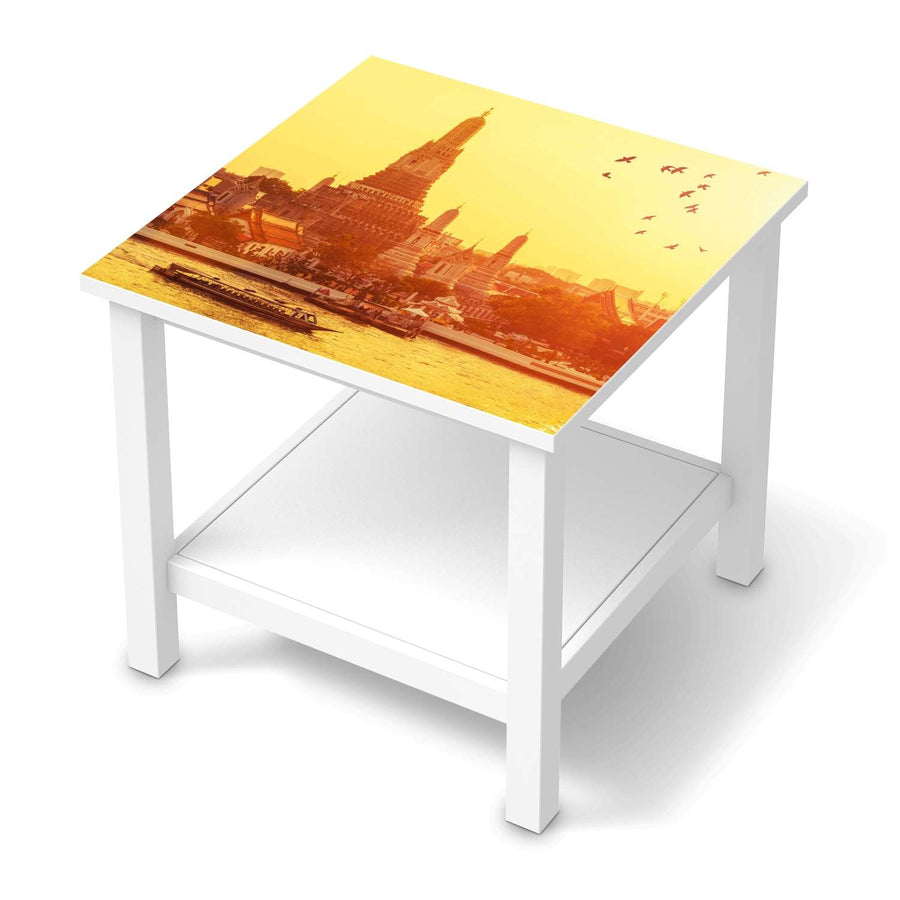 Möbel Klebefolie Bangkok Sunset - IKEA Hemnes Beistelltisch 55x55 cm  - weiss