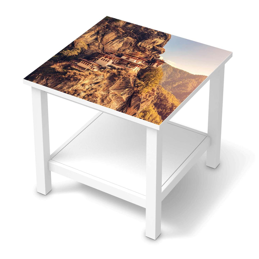 Möbel Klebefolie Bhutans Paradise - IKEA Hemnes Beistelltisch 55x55 cm  - weiss
