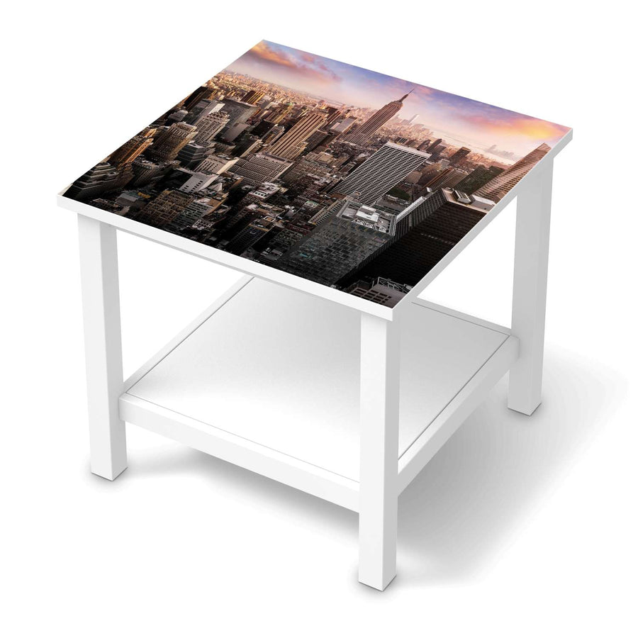 Möbel Klebefolie Big Apple - IKEA Hemnes Beistelltisch 55x55 cm  - weiss
