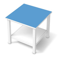 Möbel Klebefolie Blau Light - IKEA Hemnes Beistelltisch 55x55 cm  - weiss