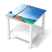 Möbel Klebefolie Caribbean - IKEA Hemnes Beistelltisch 55x55 cm  - weiss