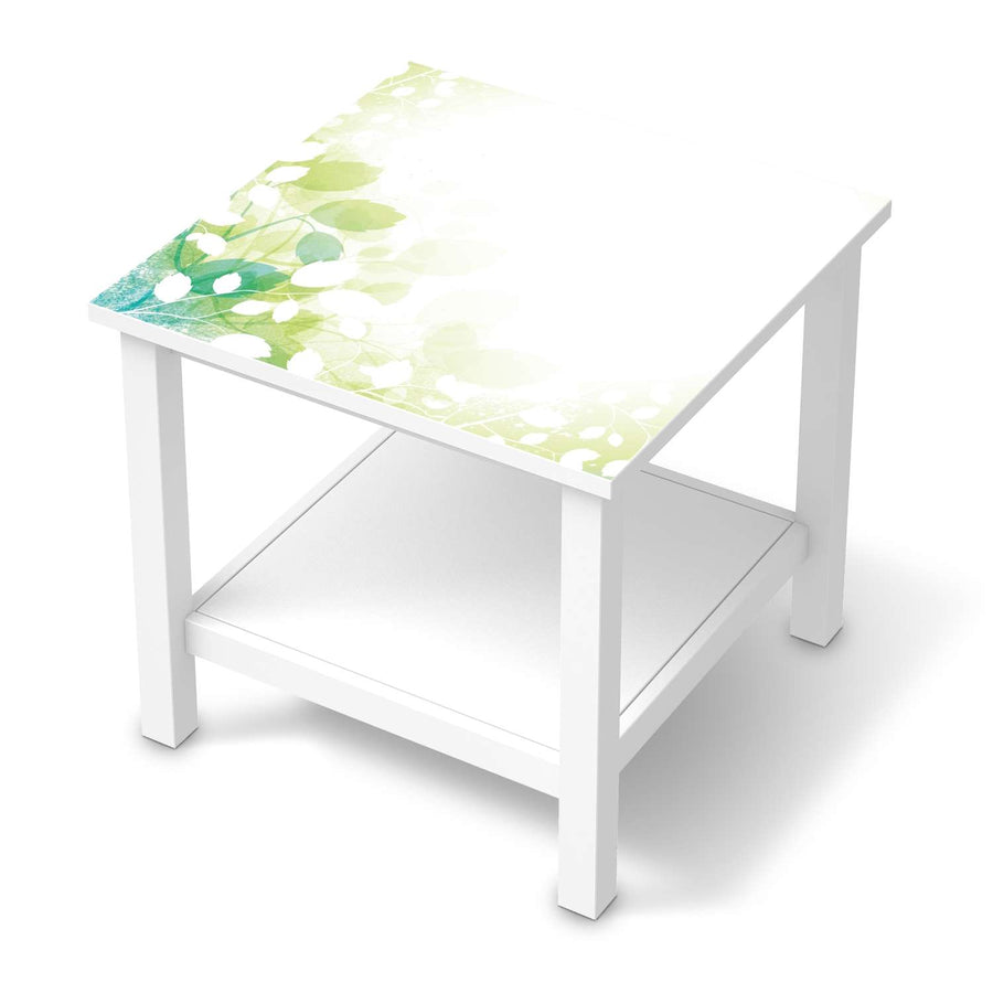 Möbel Klebefolie Flower Light - IKEA Hemnes Beistelltisch 55x55 cm  - weiss