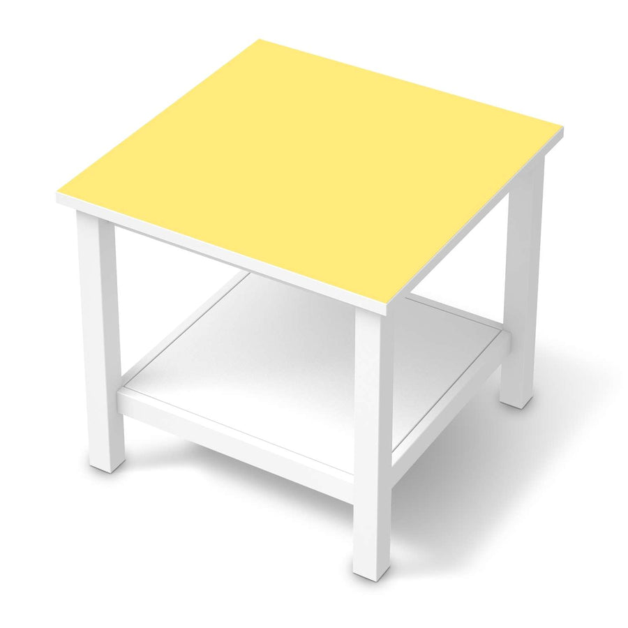 Möbel Klebefolie Gelb Light - IKEA Hemnes Beistelltisch 55x55 cm  - weiss