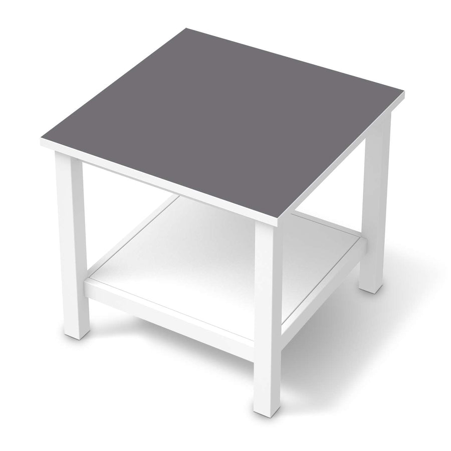 Möbel Klebefolie Grau Light - IKEA Hemnes Beistelltisch 55x55 cm  - weiss