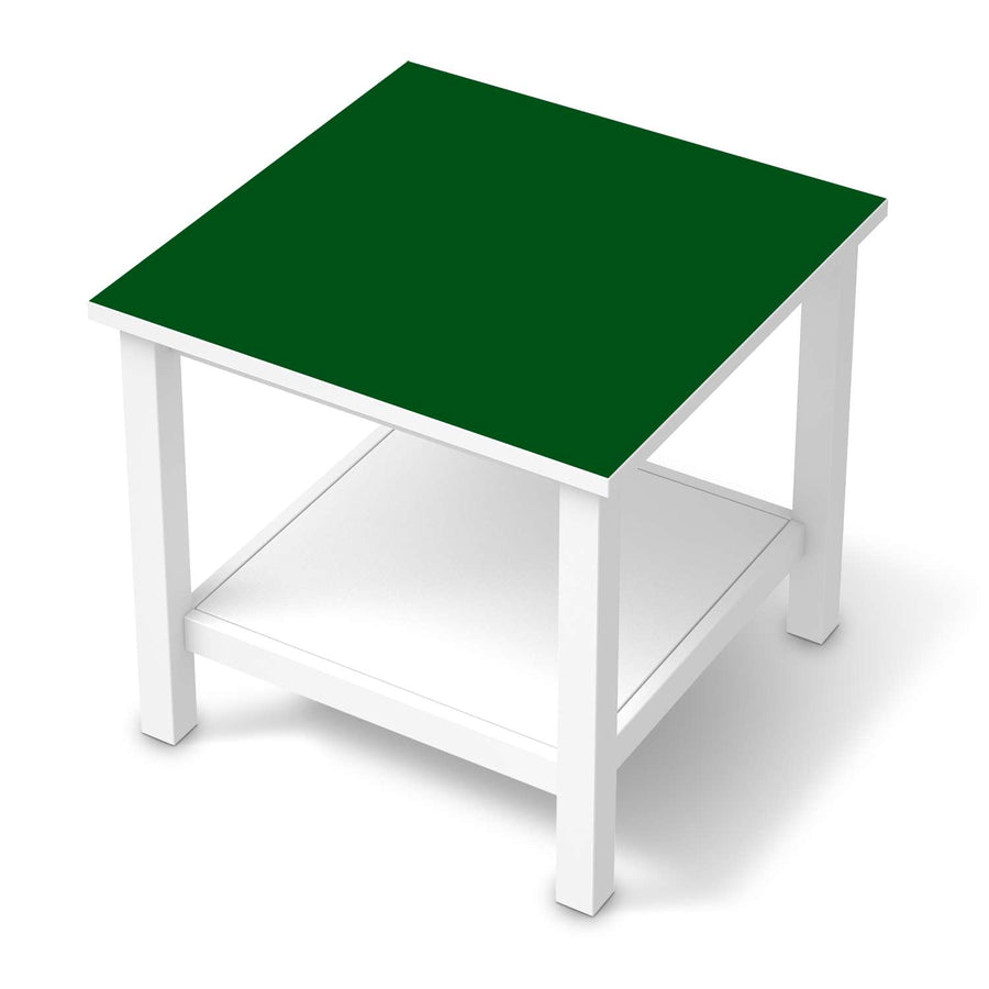 Möbel Klebefolie Grün Dark - IKEA Hemnes Beistelltisch 55x55 cm  - weiss