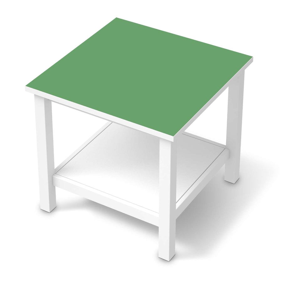 Möbel Klebefolie Grün Light - IKEA Hemnes Beistelltisch 55x55 cm  - weiss