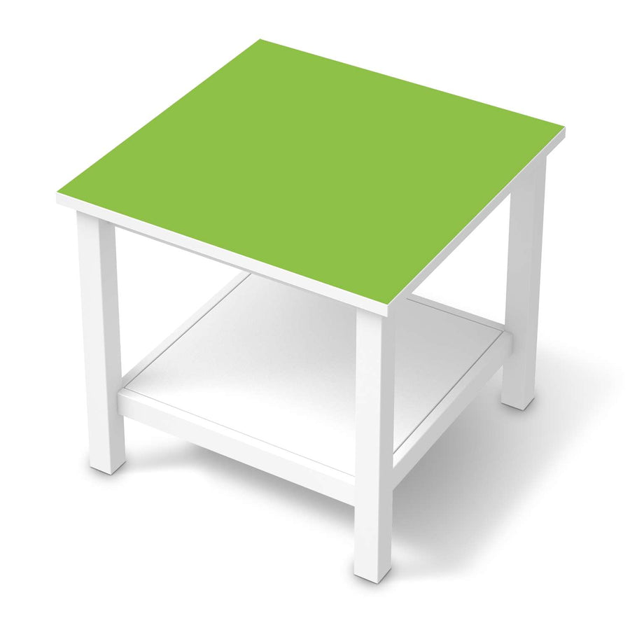 Möbel Klebefolie Hellgrün Dark - IKEA Hemnes Beistelltisch 55x55 cm  - weiss
