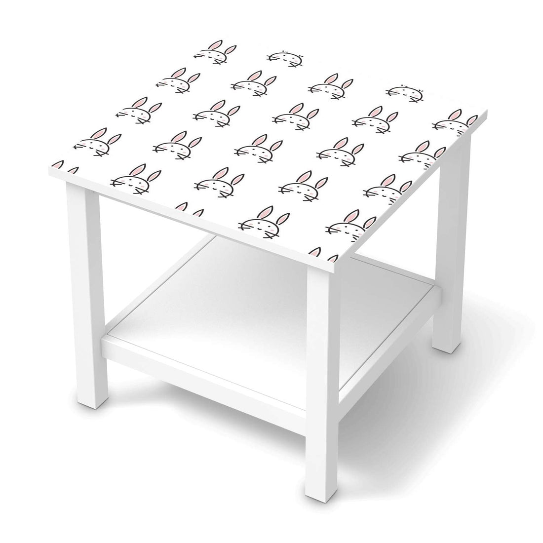 Möbel Klebefolie Hoppel - IKEA Hemnes Beistelltisch 55x55 cm  - weiss