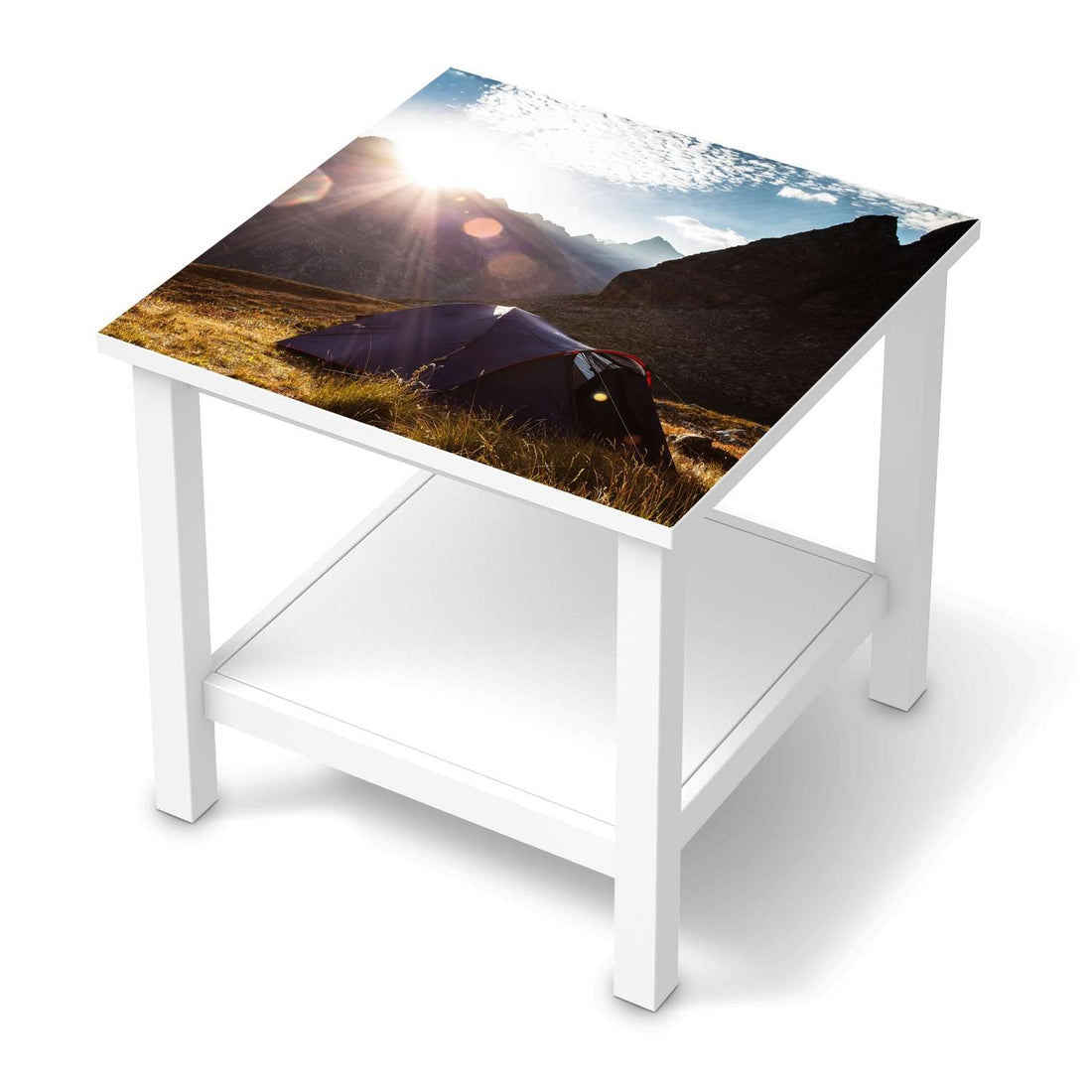 Möbel Klebefolie Into the Wild - IKEA Hemnes Beistelltisch 55x55 cm  - weiss