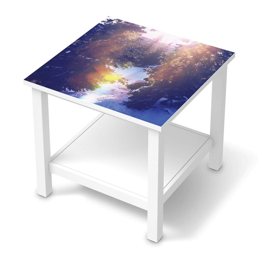Möbel Klebefolie Lichtflut - IKEA Hemnes Beistelltisch 55x55 cm  - weiss