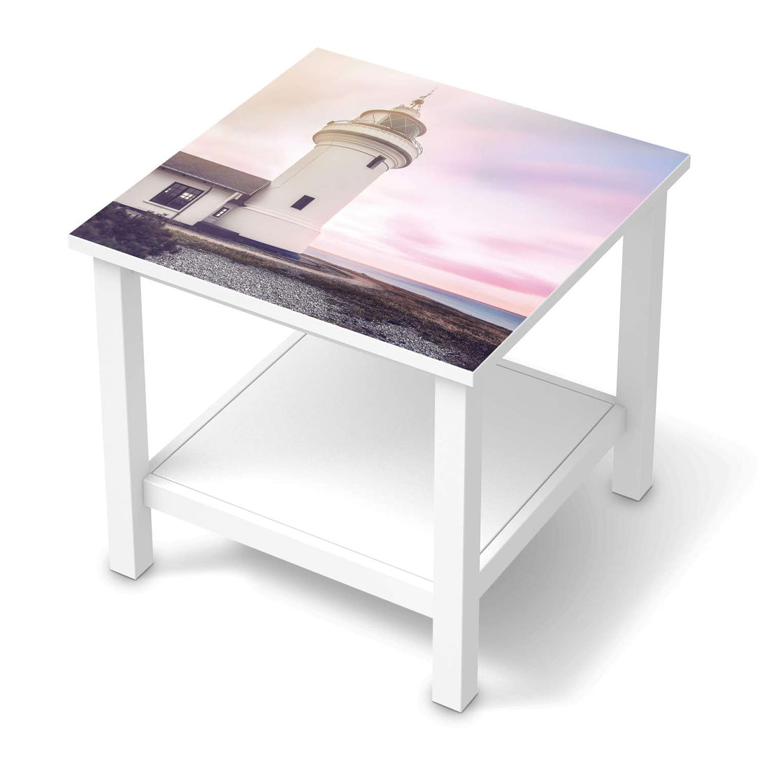 Möbel Klebefolie Lighthouse - IKEA Hemnes Beistelltisch 55x55 cm  - weiss