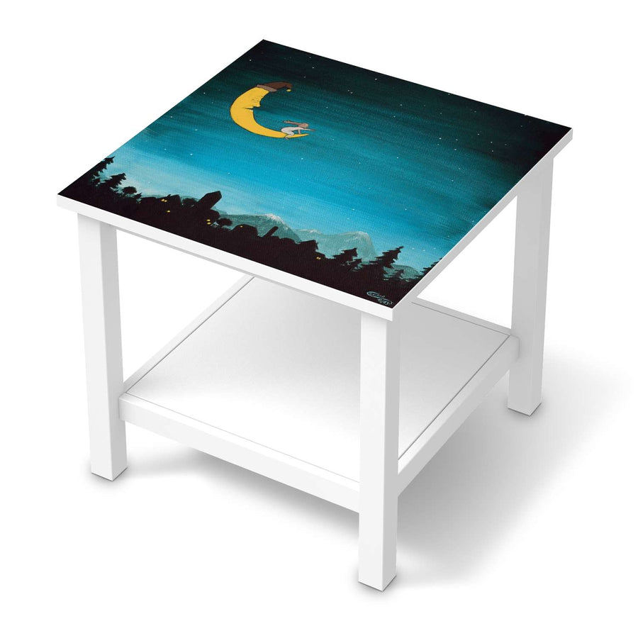 Möbel Klebefolie Mondfahrt - IKEA Hemnes Beistelltisch 55x55 cm  - weiss