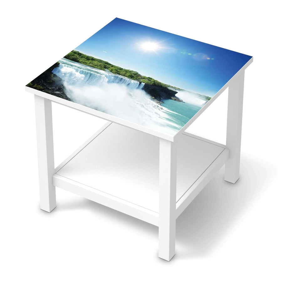 Möbel Klebefolie Niagara Falls - IKEA Hemnes Beistelltisch 55x55 cm  - weiss