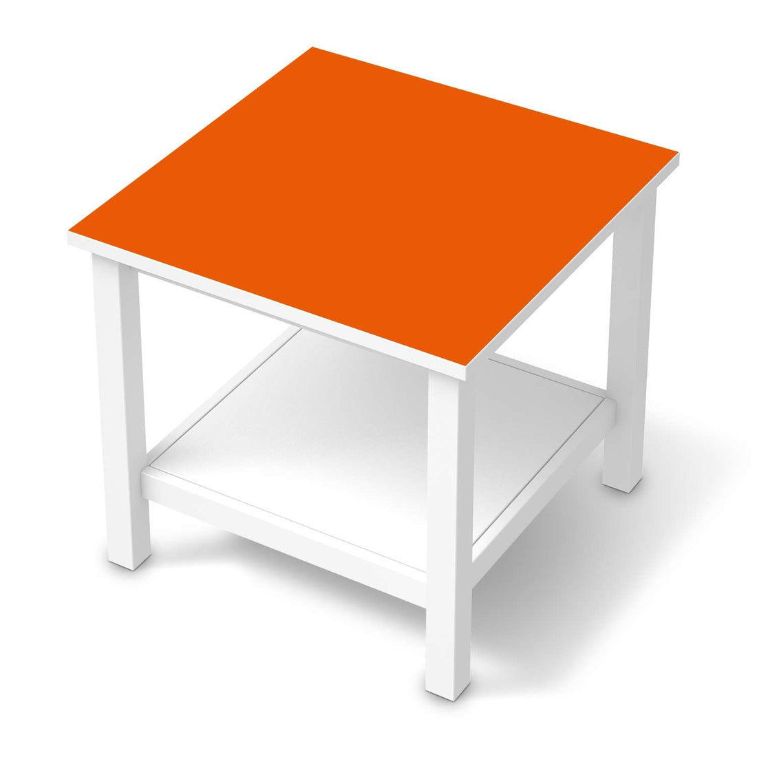 Möbel Klebefolie Orange Dark - IKEA Hemnes Beistelltisch 55x55 cm  - weiss
