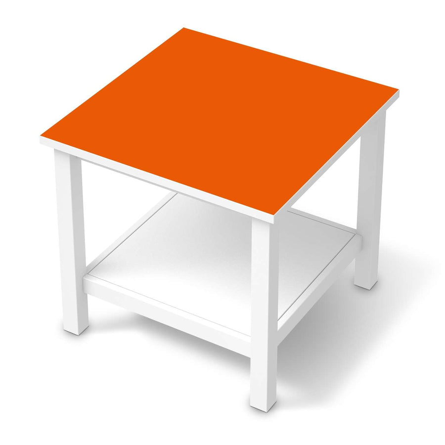 Möbel Klebefolie Orange Dark - IKEA Hemnes Beistelltisch 55x55 cm  - weiss