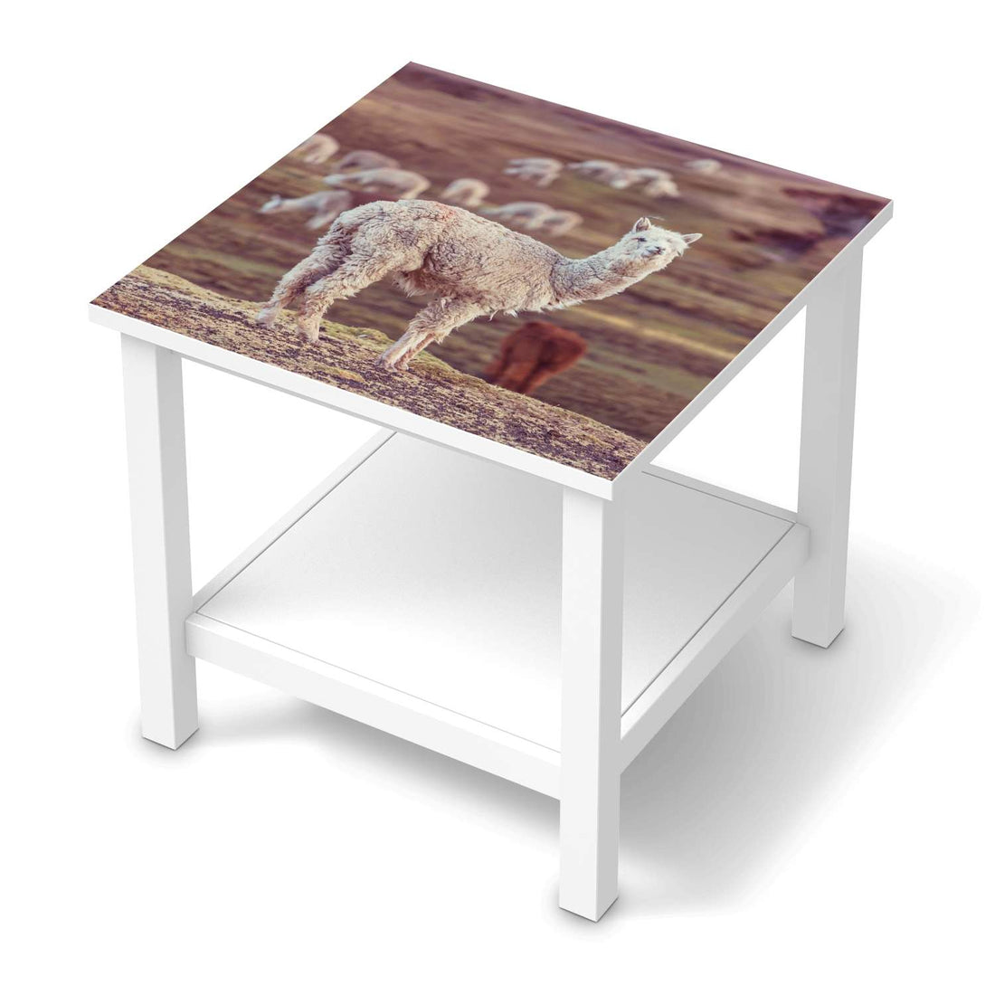 Möbel Klebefolie Pako - IKEA Hemnes Beistelltisch 55x55 cm  - weiss