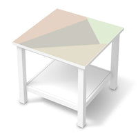 Möbel Klebefolie Pastell Geometrik - IKEA Hemnes Beistelltisch 55x55 cm  - weiss