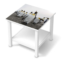 Möbel Klebefolie Penguin Family - IKEA Hemnes Beistelltisch 55x55 cm  - weiss