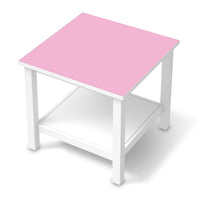 Möbel Klebefolie Pink Light - IKEA Hemnes Beistelltisch 55x55 cm  - weiss