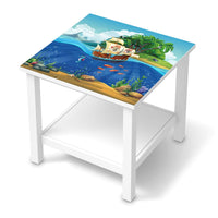 Möbel Klebefolie Pirates - IKEA Hemnes Beistelltisch 55x55 cm  - weiss