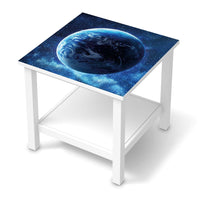 Möbel Klebefolie Planet Blue - IKEA Hemnes Beistelltisch 55x55 cm  - weiss