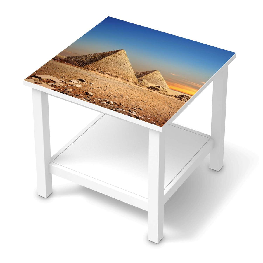 Möbel Klebefolie Pyramids - IKEA Hemnes Beistelltisch 55x55 cm  - weiss