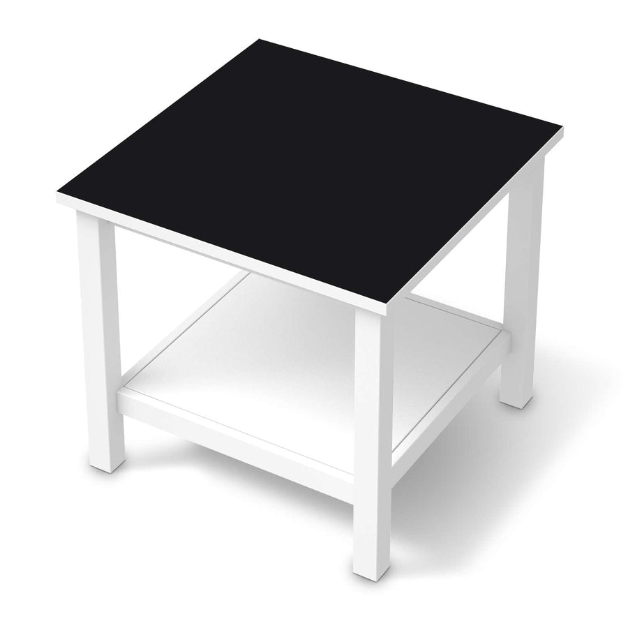 Möbel Klebefolie Schwarz  - IKEA Hemnes Beistelltisch 55x55 cm  - weiss