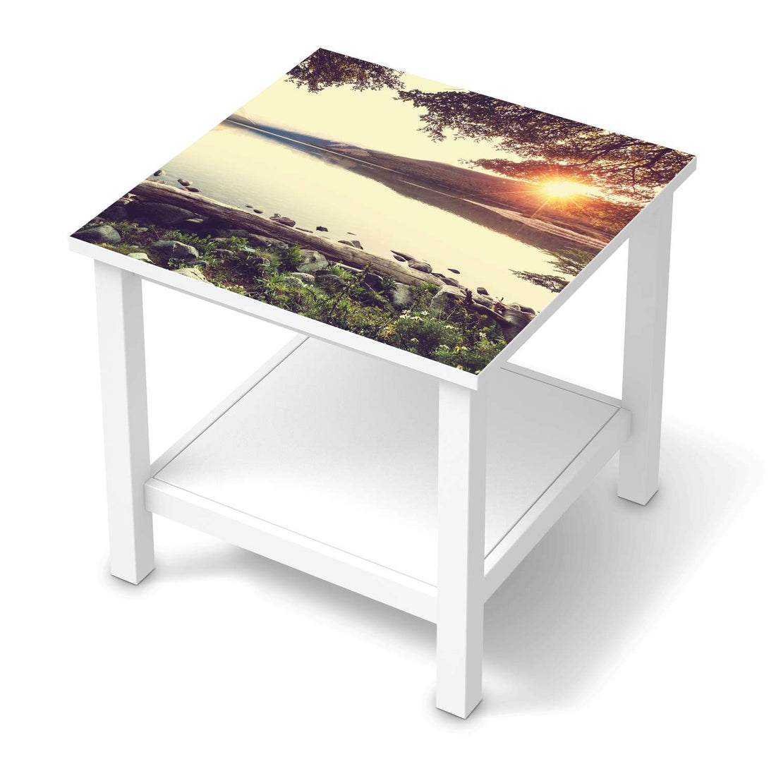 Möbel Klebefolie Seaside Dreams - IKEA Hemnes Beistelltisch 55x55 cm  - weiss