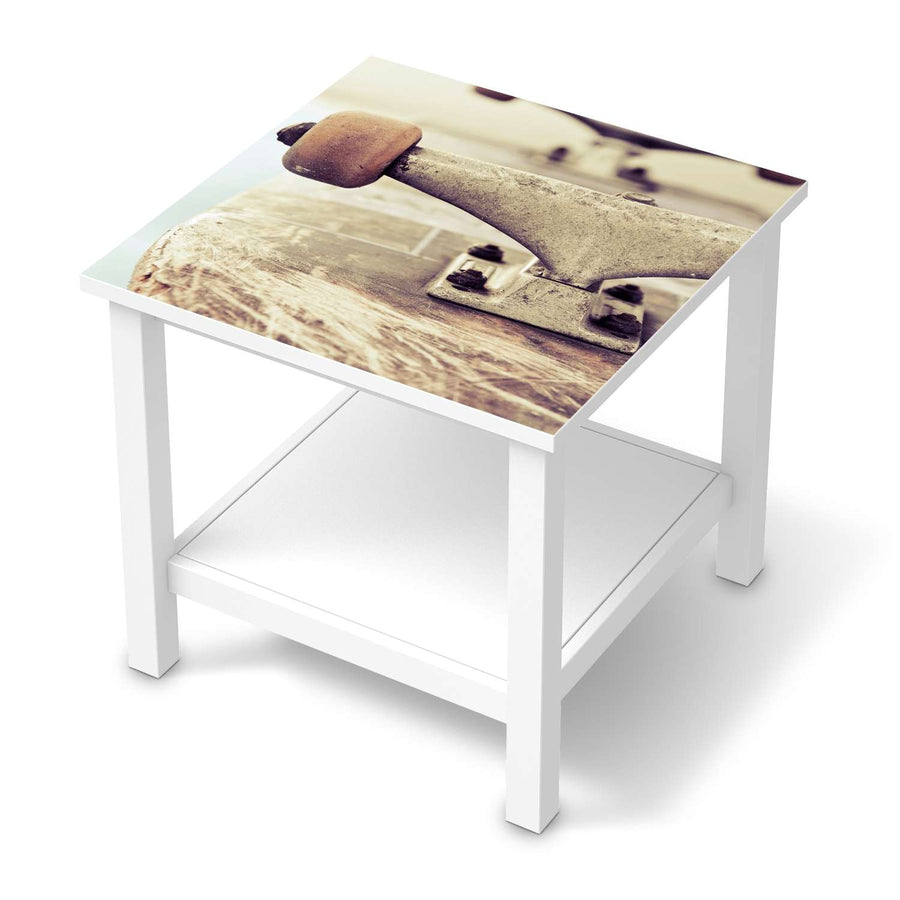 Möbel Klebefolie Skateboard - IKEA Hemnes Beistelltisch 55x55 cm  - weiss