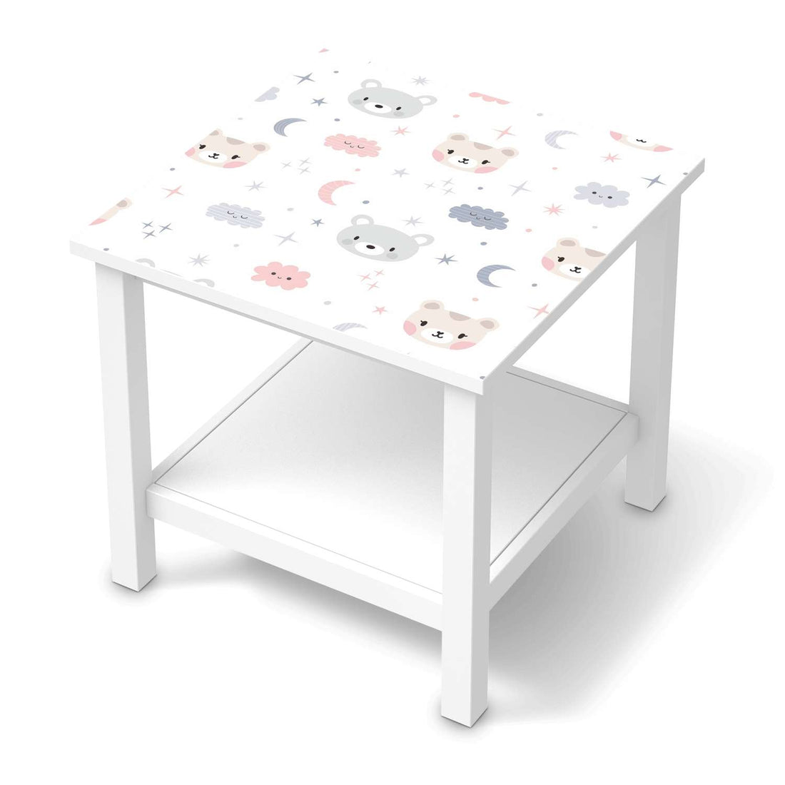 Möbel Klebefolie Sweet Dreams - IKEA Hemnes Beistelltisch 55x55 cm  - weiss
