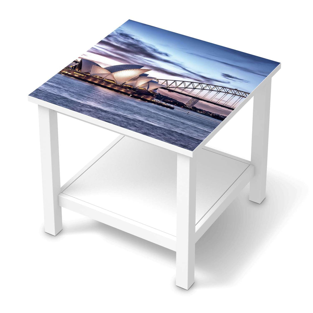 Möbel Klebefolie Sydney - IKEA Hemnes Beistelltisch 55x55 cm  - weiss