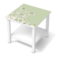 Möbel Klebefolie White Blossoms - IKEA Hemnes Beistelltisch 55x55 cm  - weiss