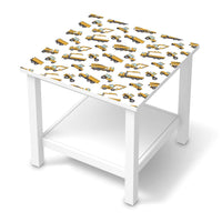 Möbel Klebefolie Working Cars - IKEA Hemnes Beistelltisch 55x55 cm  - weiss