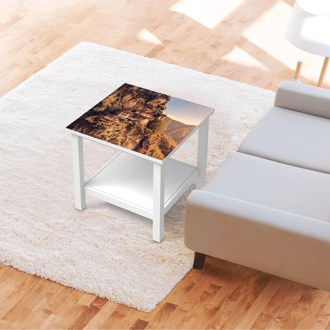 Möbel Klebefolie Bhutans Paradise - IKEA Hemnes Beistelltisch 55x55 cm - Wohnzimmer