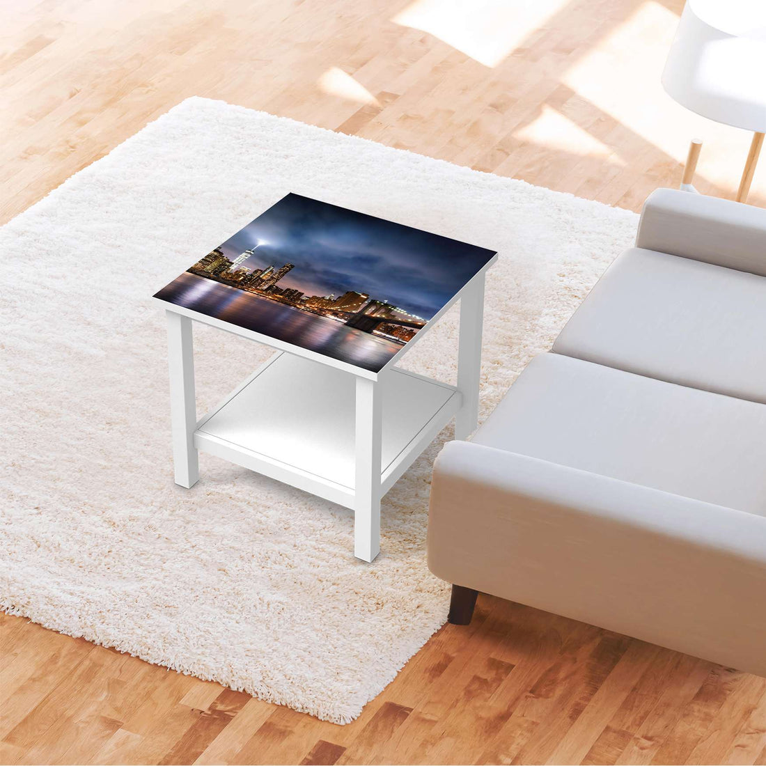 Möbel Klebefolie Brooklyn Bridge - IKEA Hemnes Beistelltisch 55x55 cm - Wohnzimmer