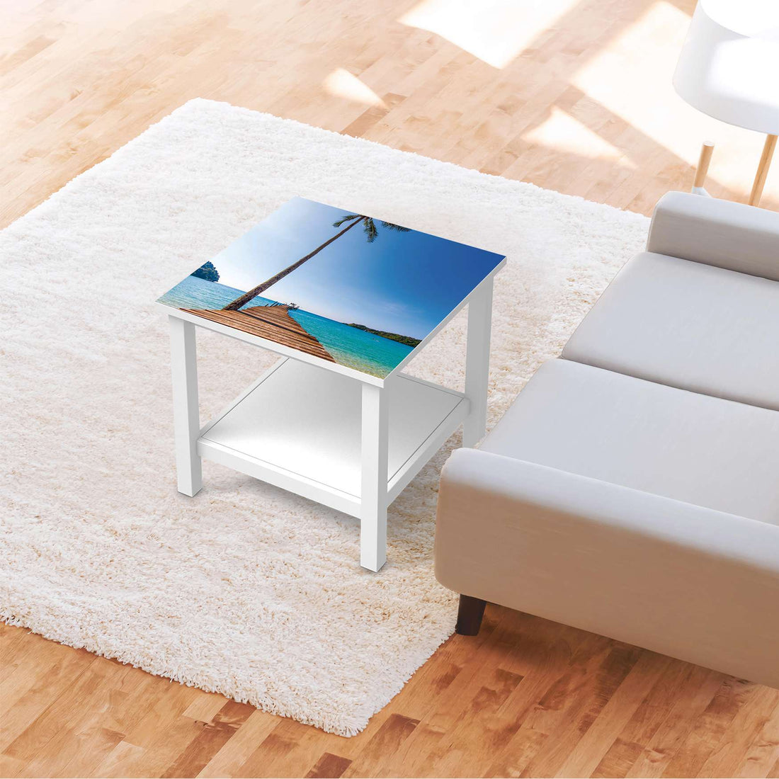Möbel Klebefolie Caribbean - IKEA Hemnes Beistelltisch 55x55 cm - Wohnzimmer