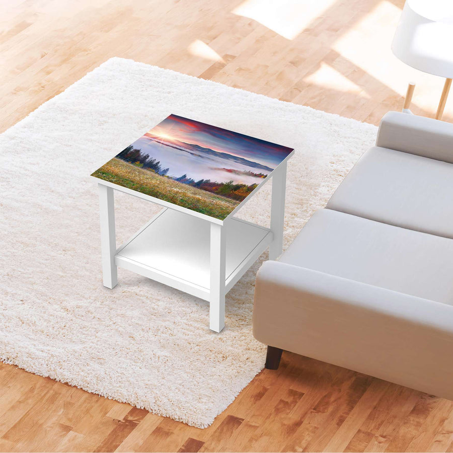 Möbel Klebefolie Herbstwald - IKEA Hemnes Beistelltisch 55x55 cm - Wohnzimmer
