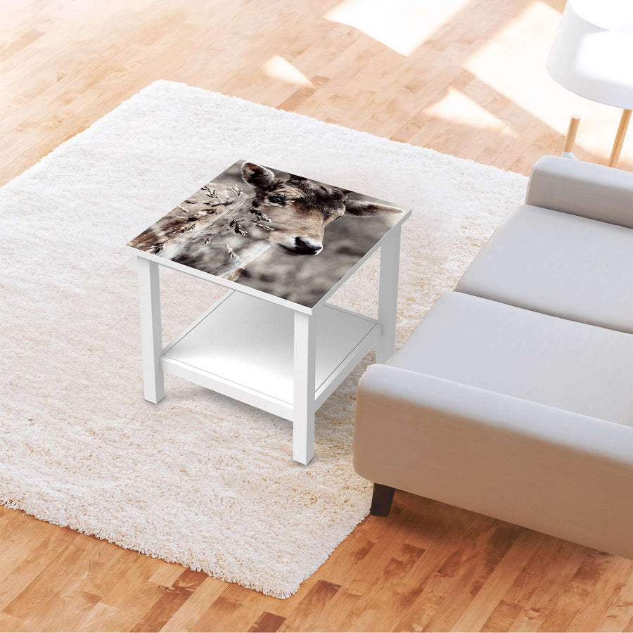 Möbel Klebefolie Hirsch - IKEA Hemnes Beistelltisch 55x55 cm - Wohnzimmer